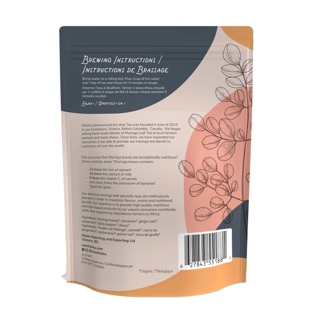 Chai Moringa Leaf Tea - Maisha Tea